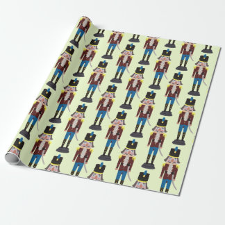 Nutcracker Pattern Christmas Soldier Wrapping Paper