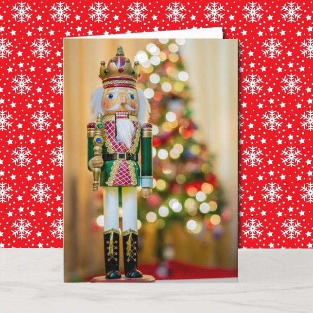 Nutcracker Personalise Text Christmas Card (Creator Uploaded)