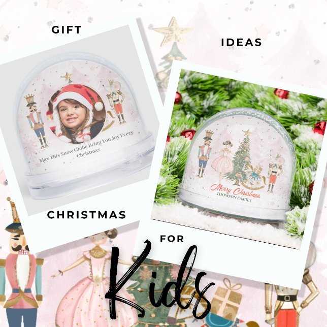 Nutcracker Photo Ballerina Holiday Christmas Kids Snowglobe (nutcracker holiday accents winter wonderland ballerina sugar plum fairy cute festive traditional )