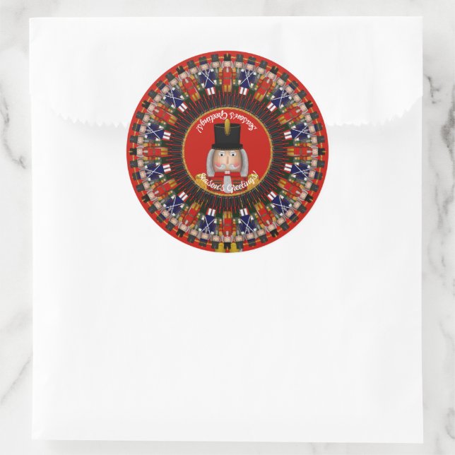 Nutcracker Ring-Photo-Stickers Classic Round Stick Sticker (Bag)
