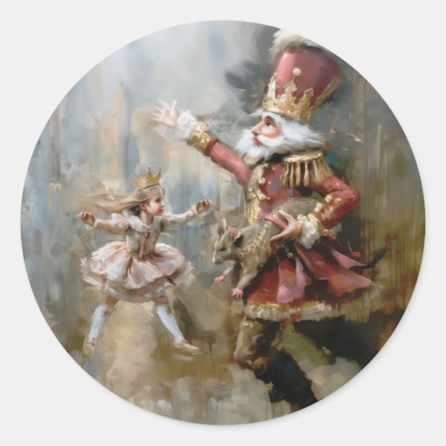 Nutcracker - Round Stickers for Stationery (Front)