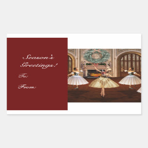 Nutcracker Season's Greetings Gift Tag Stickers