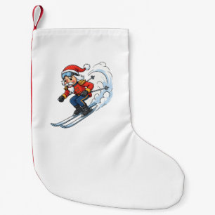 Nutcracker Skier Christmas 2026 Holiday Skiing   Small Christmas Stocking