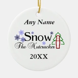 Nutcracker Snow Ceramic Tree Decoration