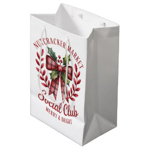 Nutcracker Social Club Shopping Market Group  Medium Gift Bag