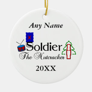 Nutcracker Soldier Ceramic Tree Decoration