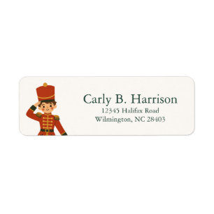 Nutcracker Soldier Christmas Return Address