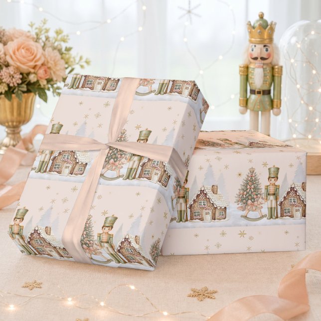 Nutcracker Soldier Gingerbread Christmas Birthday Wrapping Paper (Nutcracker Soldier Gingerbread Christmas Birthday Wrapping Paper)