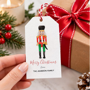 Nutcracker soldier Merry Christmas Gift Tags