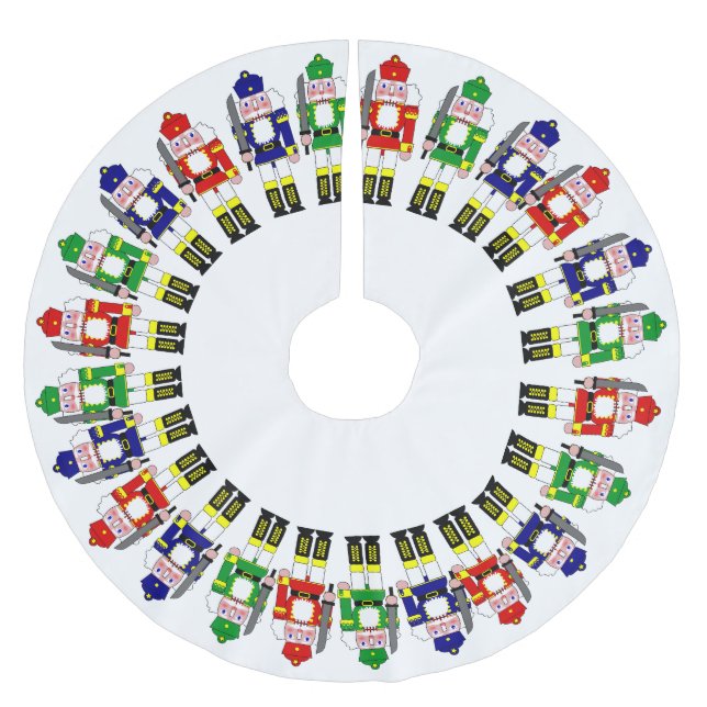 Nutcracker Soldiers Christmas Brushed Polyester Tree Skirt (Front)