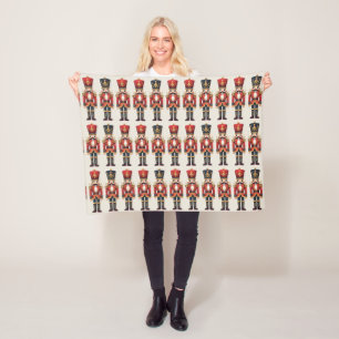 Nutcracker Soldiers Christmas  Fleece Blanket
