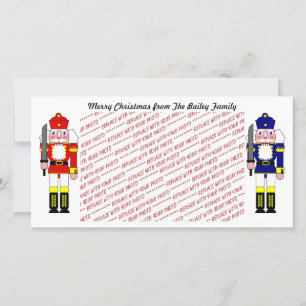Nutcracker Soldiers Christmas Photo Holiday Card