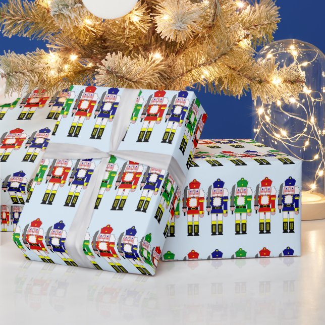 Nutcracker Soldiers Christmas Wrapping Paper (Holidays)
