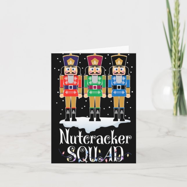 Nutcracker Squad Ballet Dance Christmas Xmas Light Card (Front)