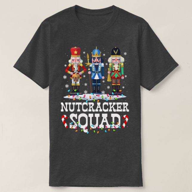 Nutcracker Squad Ballet Dance Christmas Xmas Light T-Shirt (Design Front)