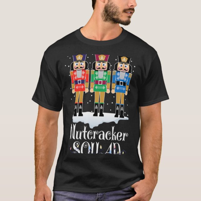 Nutcracker Squad Ballet Dance Christmas Xmas Light T-Shirt (Front)