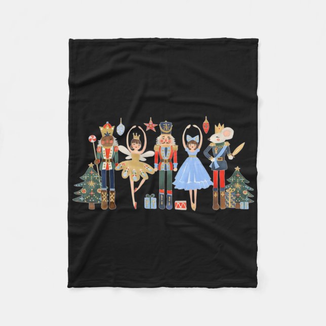 Nutcracker Squad Ballet Dance Matching Family Chri Fleece Blanket (Front)