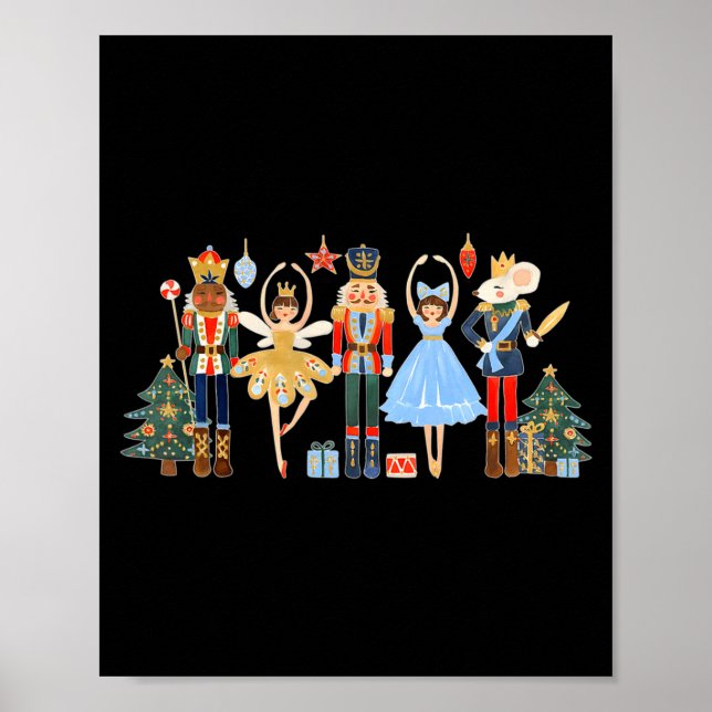 Nutcracker Squad Ballet Dance Matching Family Chri Poster (Front)