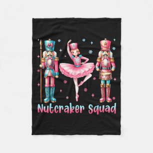 Nutcracker Squad Ballet Dance Merry Christmas Wome Fleece Blanket