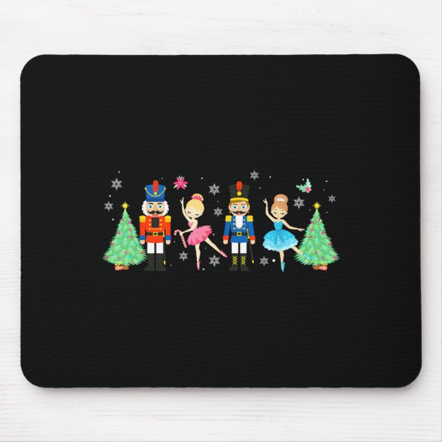 Nutcracker Squad Ballet Dance Merry Christmas Wome Mouse Pad (Front)