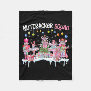 Nutcracker Squad Christmas Nk Ballet Sugar Plum Fa Fleece Blanket