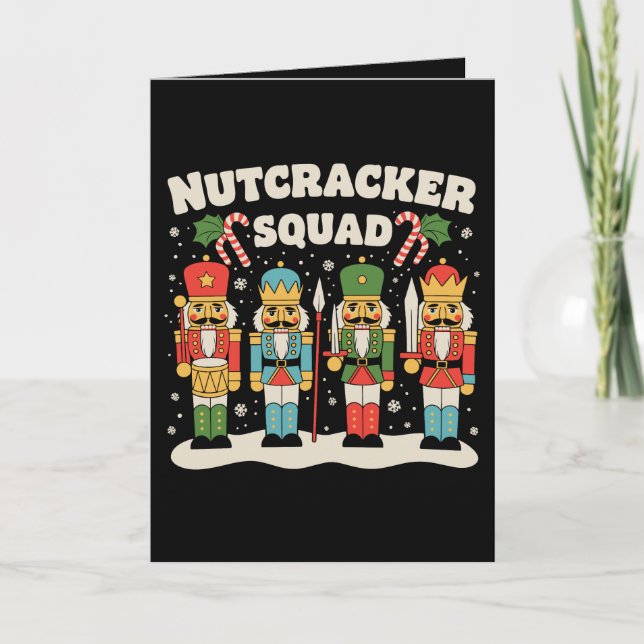 Nutcracker Squad Christmas Xmas Holiday Season Card (Front)
