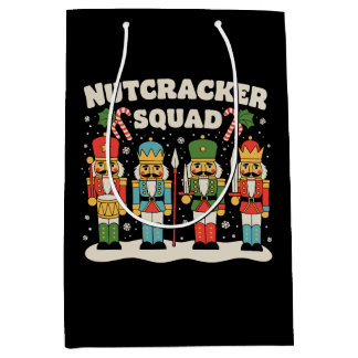 Nutcracker Squad Christmas Xmas Holiday Season Medium Gift Bag