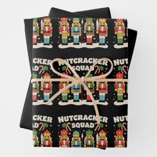 Nutcracker Squad Christmas Xmas Holiday Season Wrapping Paper Sheet