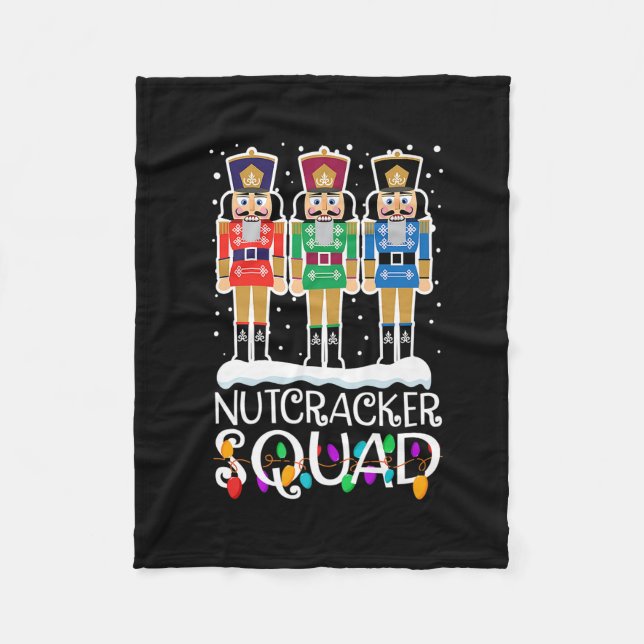 Nutcracker Squad Holiday Ballet Dance Matching Chr Fleece Blanket (Front)