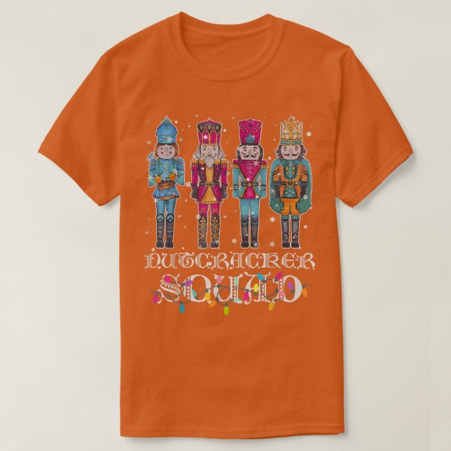 Nutcracker Squad Holiday Ballet Dance Ugly Christm T-Shirt (Design Front)