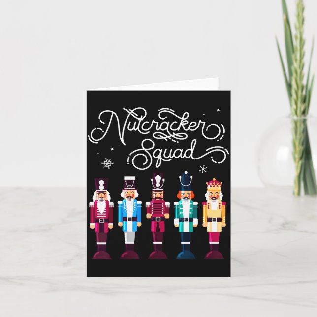 Nutcracker Squad Holiday Christmas Boy Girls Women Card (Front)
