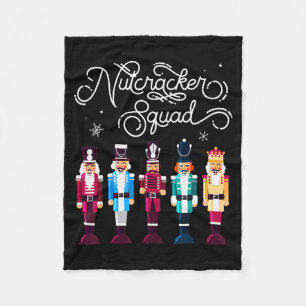 Nutcracker Squad Holiday Christmas Boy Girls Women Fleece Blanket