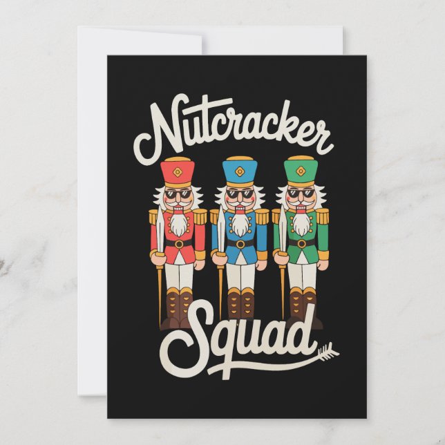 Nutcracker Squad Sunglasses Christmas Xmas Holiday Invitation (Front)