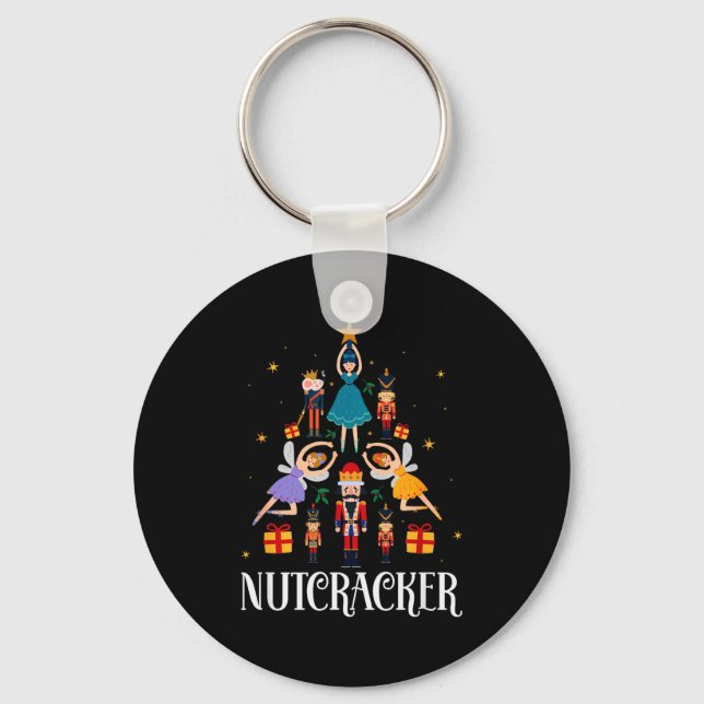 Nutcracker Sugar Fairy Plum Christmas - Nutcracker Key Ring (Front)