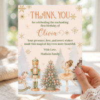 Nutcracker Sugar Plum Ballerina Thank You Card
