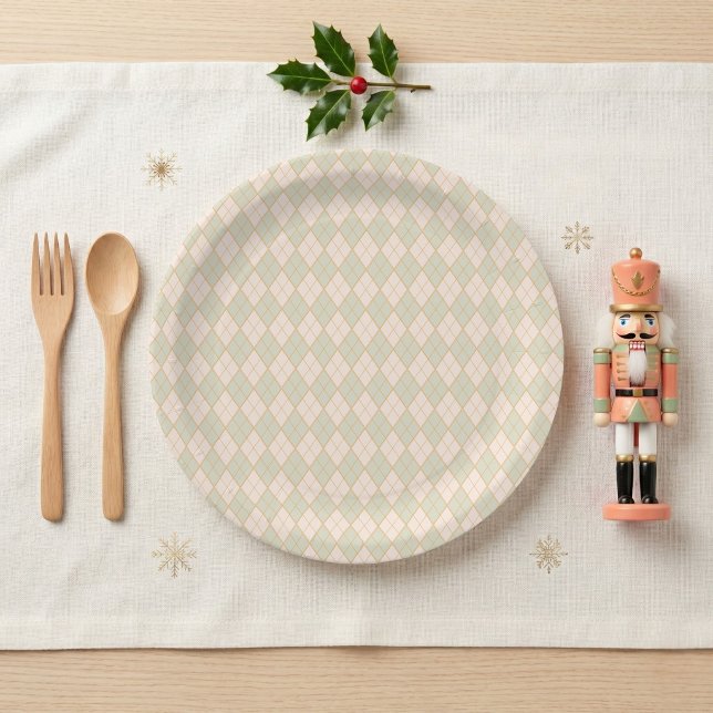 Nutcracker Sugar Plum Fairy Argyle Tableware Paper Plate (Nutcracker Sugar Plum Fairy Argyle Tableware Paper Plates)
