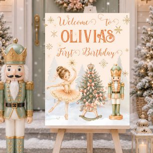 Nutcracker Sugar Plum Fairy Ballerina Welcome Sign