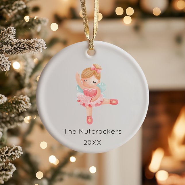 Nutcracker Sugar Plum Fairy Christmas Photo Ceramic Tree Decoration (Creator Uploaded)