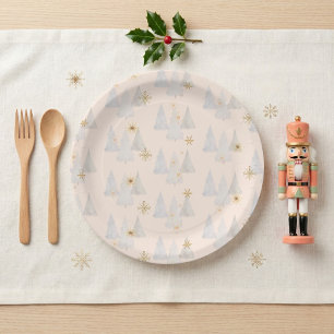Nutcracker Sugar Plum Fairy Pine Tree Tableware Paper Plate