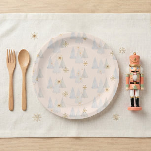 Nutcracker Sugar Plum Fairy Pine Tree Tableware Paper Plate
