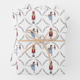 Nutcracker Suite Ballet Classic Christmas Wrapping Paper Sheet