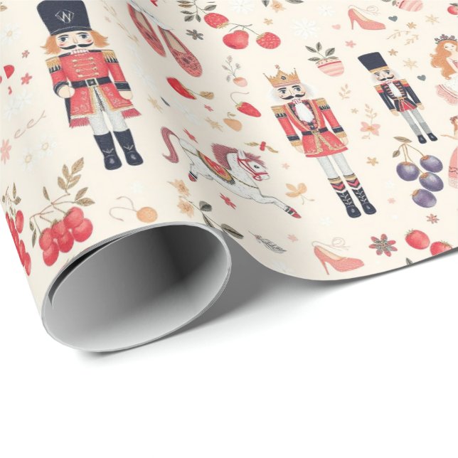 Nutcracker Suite Sugar Plum Fairy Horses Wrapping Paper (Roll Corner)