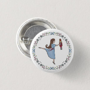 Nutcracker Sweets Clara Christmas 3 Cm Round Badge