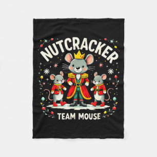 Nutcracker Team Mouse Christmas Ballet Gift Merry  Fleece Blanket