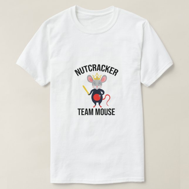 Nutcracker Team Mouse, funny Christmas Nutcracker T-Shirt (Design Front)