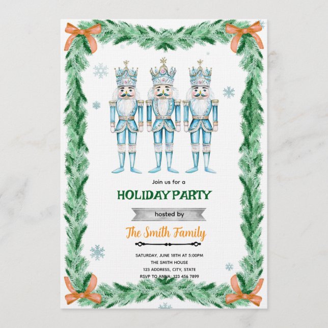 Nutcracker theme party invitation (Front)