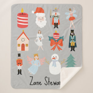Nutcracker Themed Christmas Personalised Blanket
