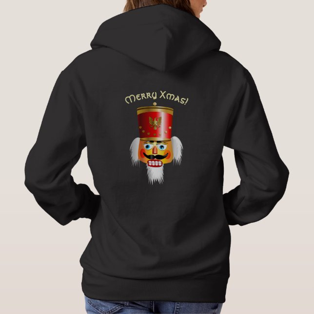 Nutcracker Toy Soldier Cartoon Hoodie (Back)