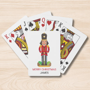 Nutcracker Toy Soldier Christmas Personalised Name Playing Cards
