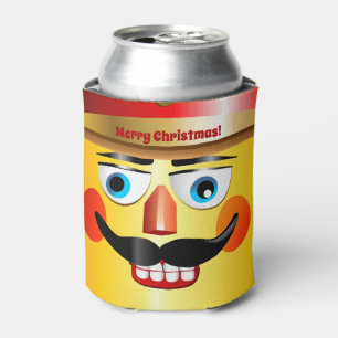 Nutcracker Toy Soldier Face Can Cooler